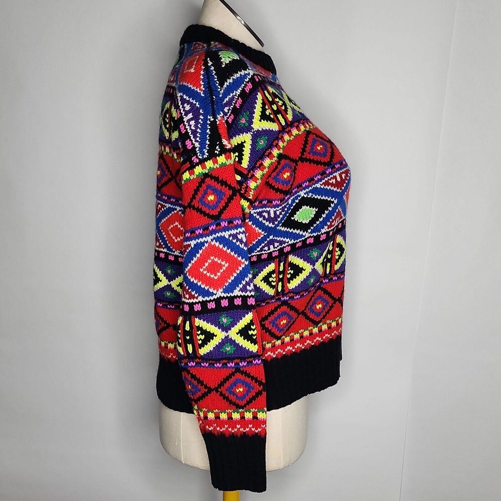 Polo Ralph Lauren Sweater Colorful Nordic Design Heavier Weight Women's Size M - Picture 4 of 10